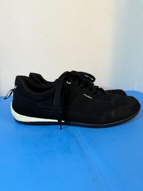 Black Men's Casual Lace-Up Sneakers